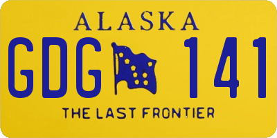 AK license plate GDG141