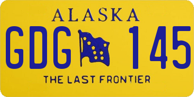 AK license plate GDG145