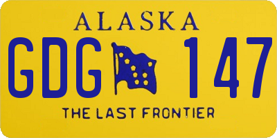 AK license plate GDG147