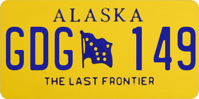 AK license plate GDG149