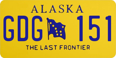 AK license plate GDG151