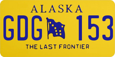 AK license plate GDG153
