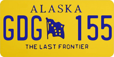 AK license plate GDG155