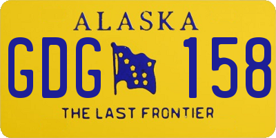 AK license plate GDG158