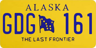 AK license plate GDG161