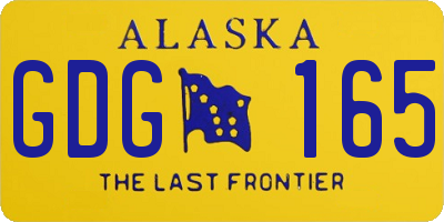 AK license plate GDG165
