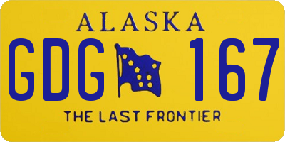 AK license plate GDG167