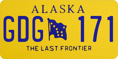 AK license plate GDG171