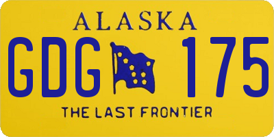AK license plate GDG175