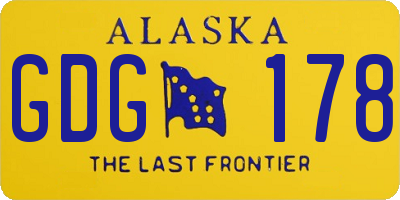 AK license plate GDG178