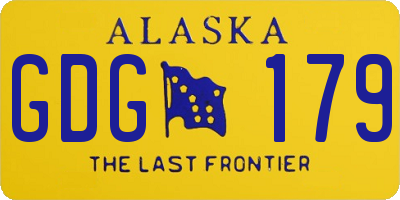 AK license plate GDG179