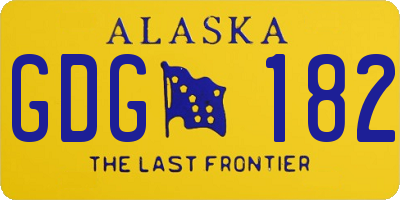 AK license plate GDG182