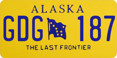 AK license plate GDG187