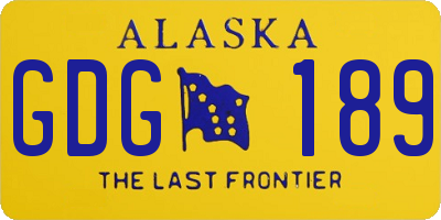 AK license plate GDG189