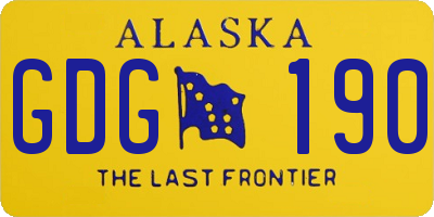 AK license plate GDG190