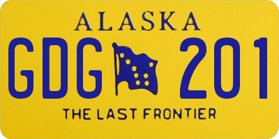 AK license plate GDG201