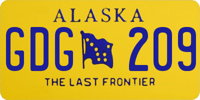 AK license plate GDG209