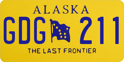 AK license plate GDG211