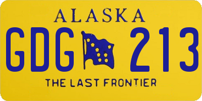 AK license plate GDG213