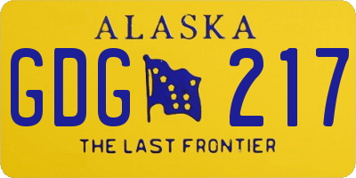 AK license plate GDG217
