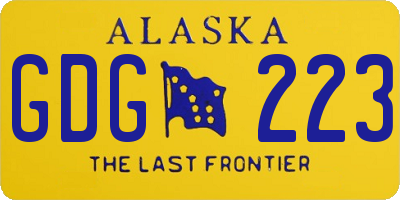 AK license plate GDG223