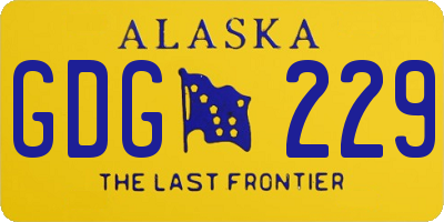 AK license plate GDG229
