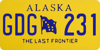 AK license plate GDG231