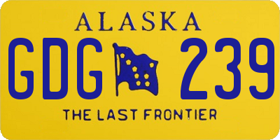 AK license plate GDG239
