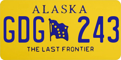 AK license plate GDG243