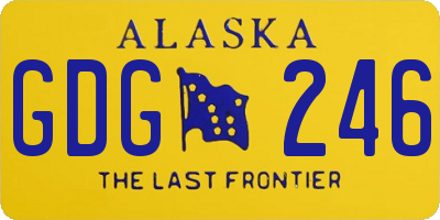 AK license plate GDG246