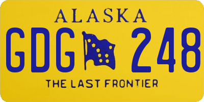 AK license plate GDG248