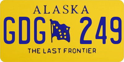 AK license plate GDG249