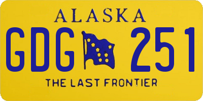 AK license plate GDG251