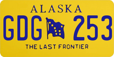 AK license plate GDG253