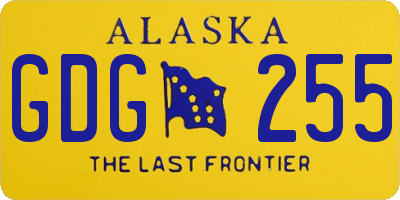 AK license plate GDG255