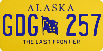 AK license plate GDG257