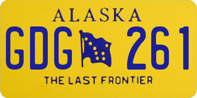 AK license plate GDG261