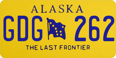 AK license plate GDG262