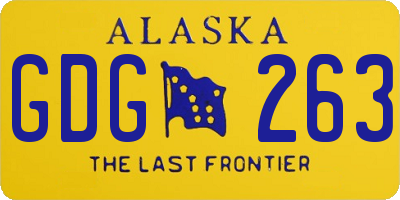 AK license plate GDG263