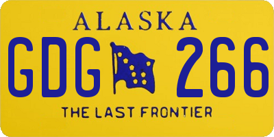 AK license plate GDG266