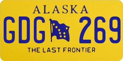 AK license plate GDG269