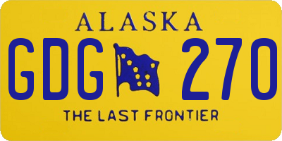 AK license plate GDG270