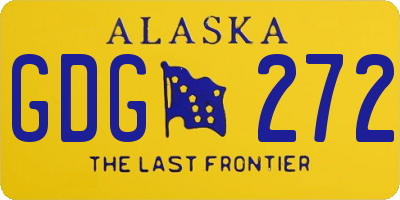 AK license plate GDG272