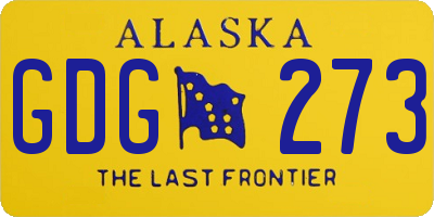 AK license plate GDG273