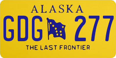 AK license plate GDG277