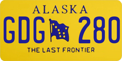AK license plate GDG280