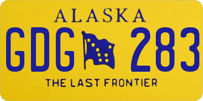 AK license plate GDG283