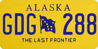 AK license plate GDG288