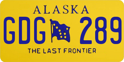 AK license plate GDG289
