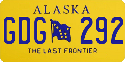 AK license plate GDG292